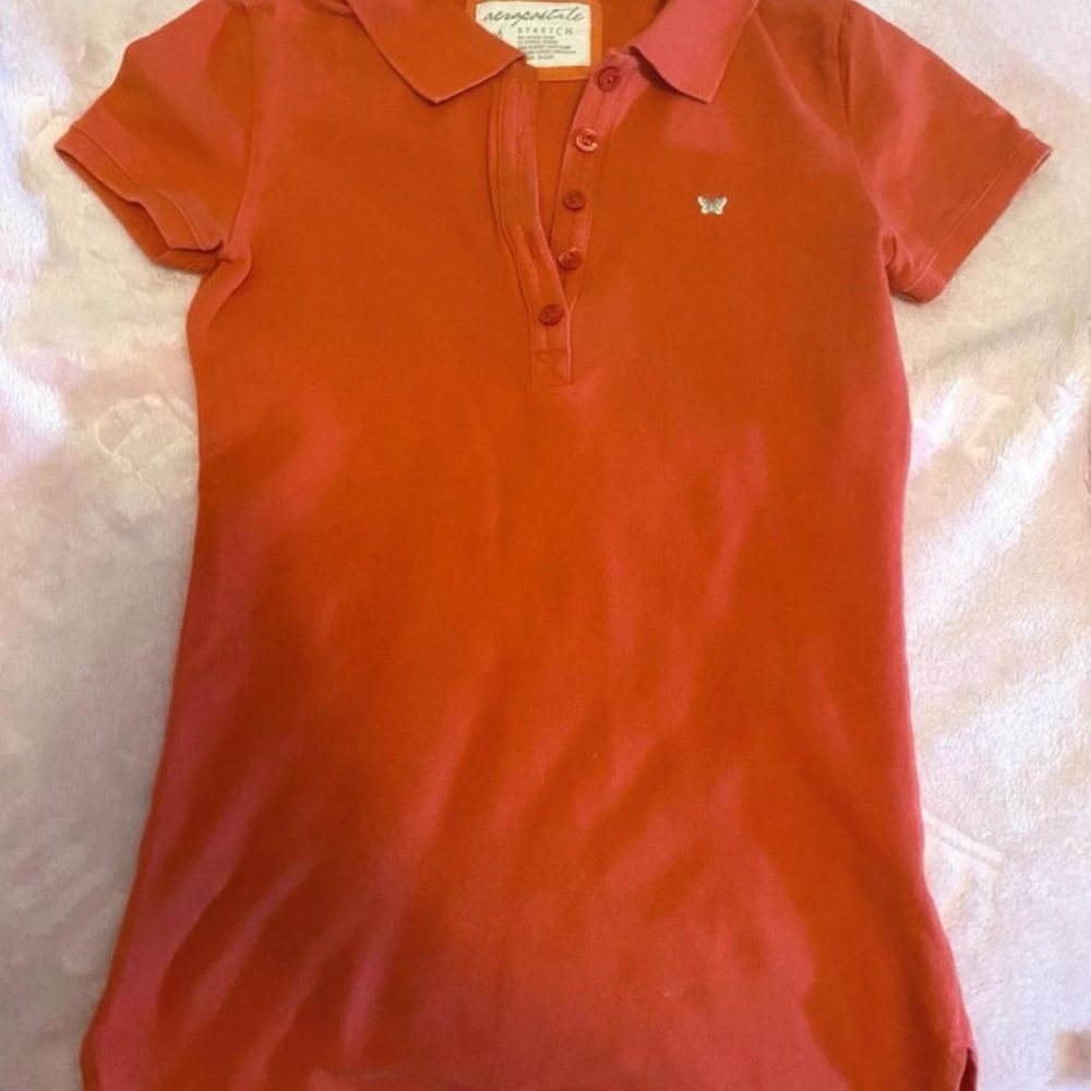 Aeropostale Kids Vibrant Orange Polo